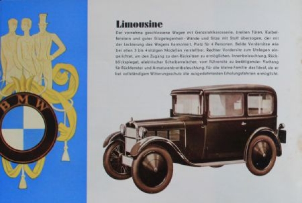 BMW Modelprogram 1931 "Der neue mit Schwingachse" Carbrochure (6702)